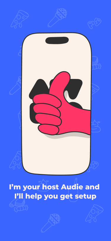 introducing the host Audie